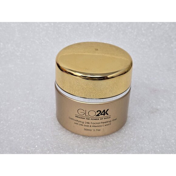 GLO 24K 24K Gold Facial Peeling Gel 50ml With Vitamins C & E - Picture 1 of 1